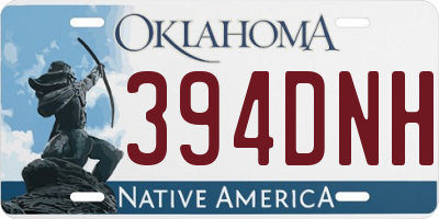 OK license plate 394DNH