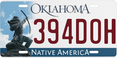 OK license plate 394DOH