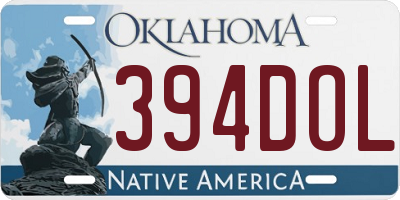 OK license plate 394DOL