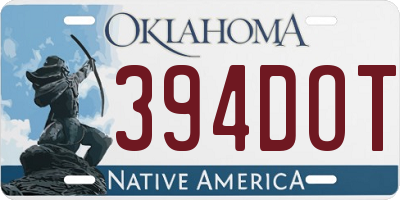 OK license plate 394DOT