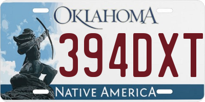 OK license plate 394DXT