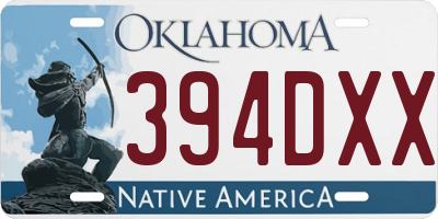 OK license plate 394DXX