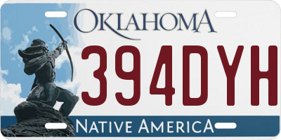 OK license plate 394DYH