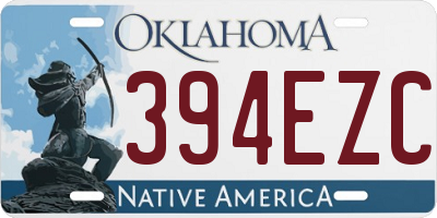 OK license plate 394EZC