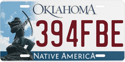 OK license plate 394FBE