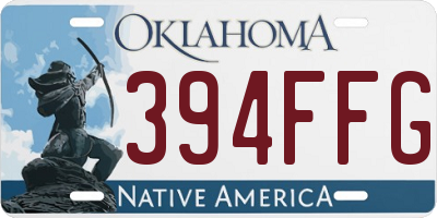 OK license plate 394FFG