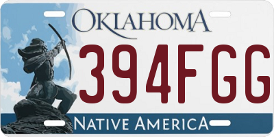 OK license plate 394FGG