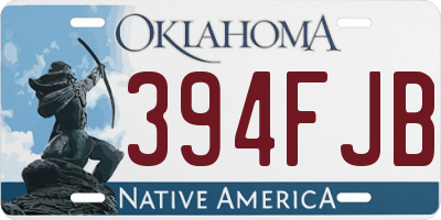 OK license plate 394FJB