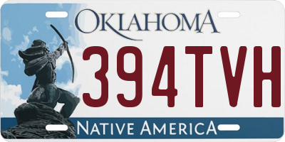 OK license plate 394TVH