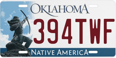 OK license plate 394TWF