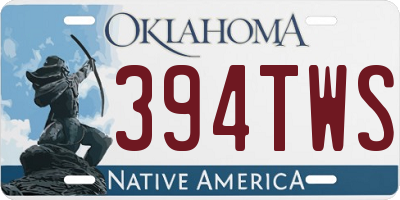 OK license plate 394TWS