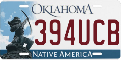 OK license plate 394UCB