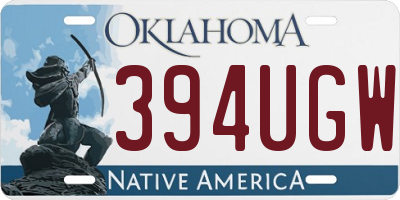 OK license plate 394UGW