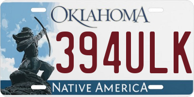 OK license plate 394ULK