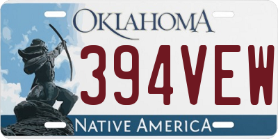 OK license plate 394VEW