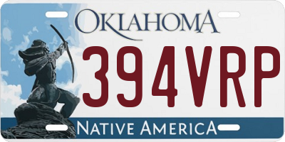 OK license plate 394VRP