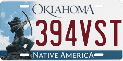 OK license plate 394VST