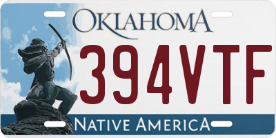OK license plate 394VTF