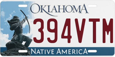 OK license plate 394VTM