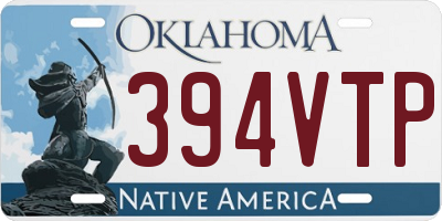 OK license plate 394VTP
