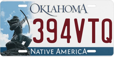 OK license plate 394VTQ