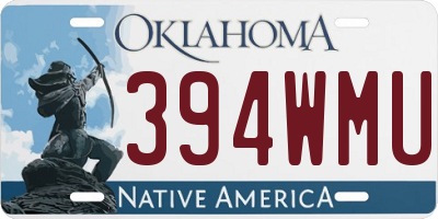 OK license plate 394WMU