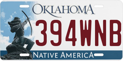 OK license plate 394WNB