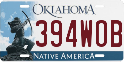 OK license plate 394WOB