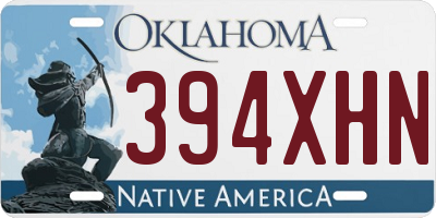 OK license plate 394XHN