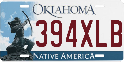 OK license plate 394XLB