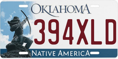 OK license plate 394XLD