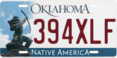 OK license plate 394XLF
