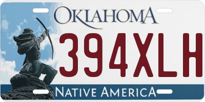 OK license plate 394XLH