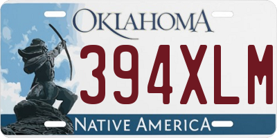 OK license plate 394XLM