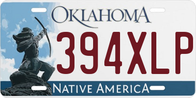 OK license plate 394XLP