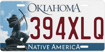 OK license plate 394XLQ