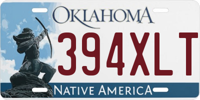 OK license plate 394XLT