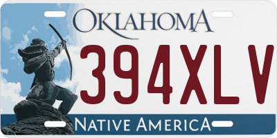 OK license plate 394XLV