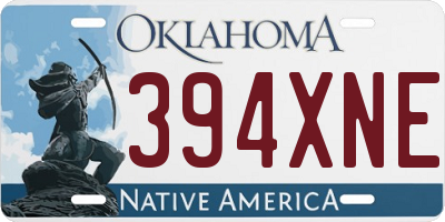 OK license plate 394XNE