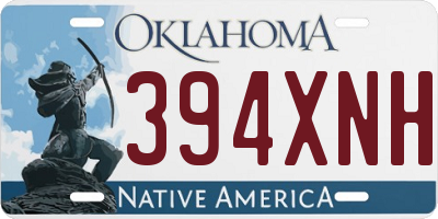 OK license plate 394XNH