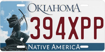 OK license plate 394XPP
