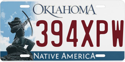 OK license plate 394XPW