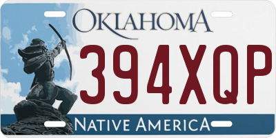 OK license plate 394XQP