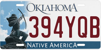 OK license plate 394YQB