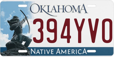 OK license plate 394YVO