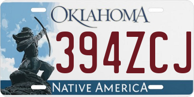 OK license plate 394ZCJ