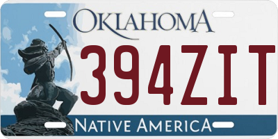 OK license plate 394ZIT