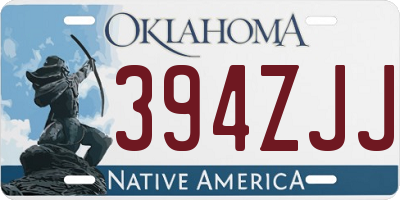 OK license plate 394ZJJ