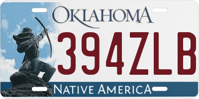 OK license plate 394ZLB