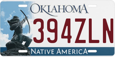 OK license plate 394ZLN